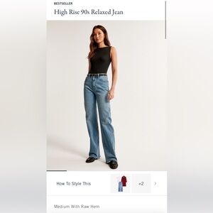 Abercrombie & Fitch Curve Love High Rise 90s Relaxed Jean